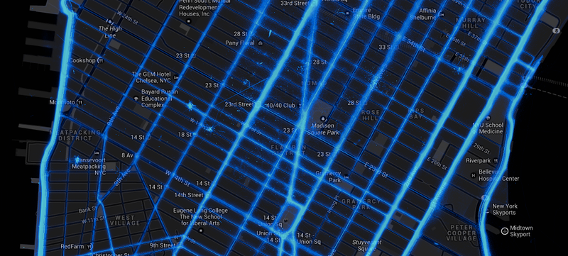 Illustration for article titled An Insanely Detailed Map of Where People Bike and Run Around the World